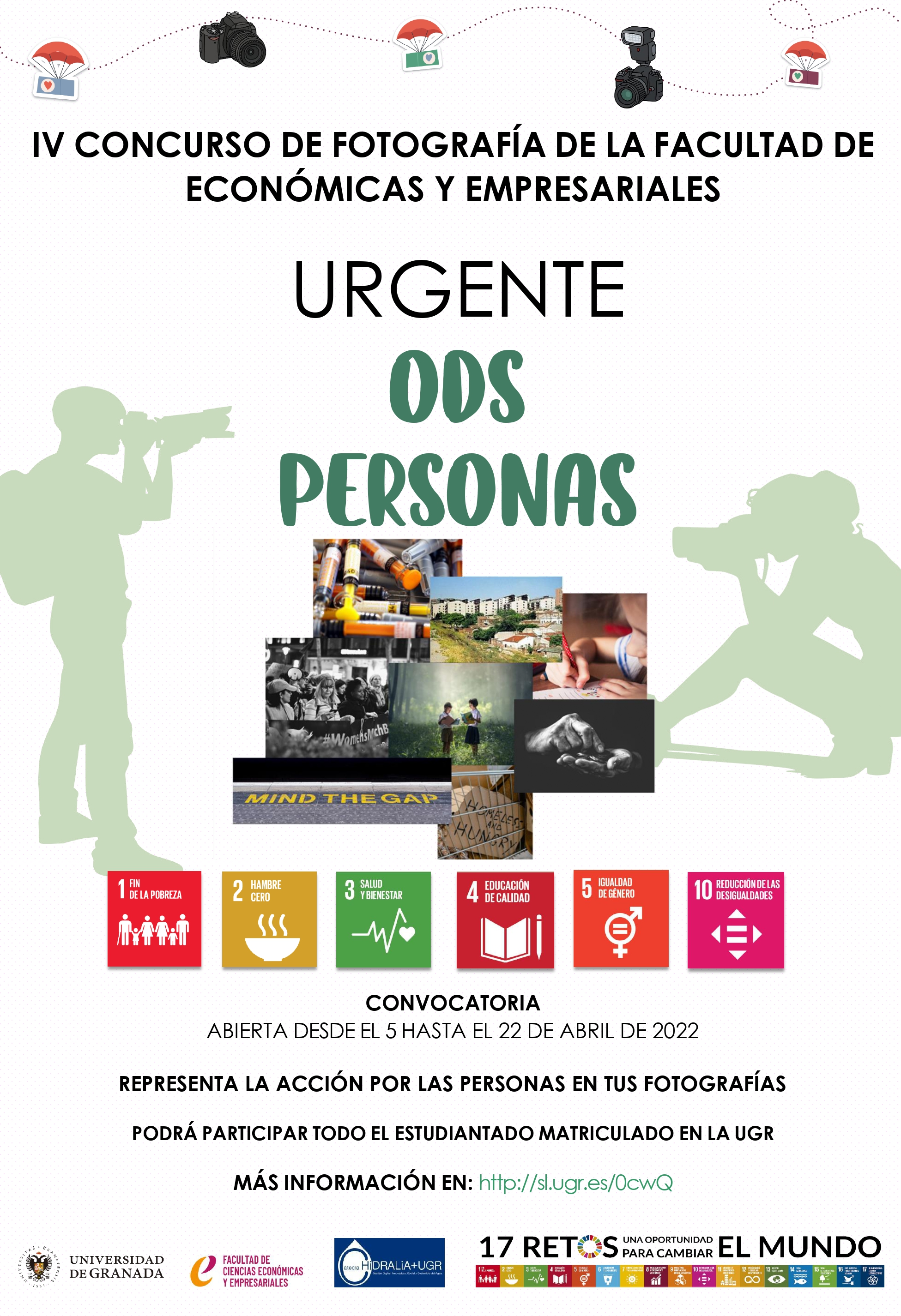 Cartel del IV Concurso de Fotografía “Urgente: ODS PERSONAS”