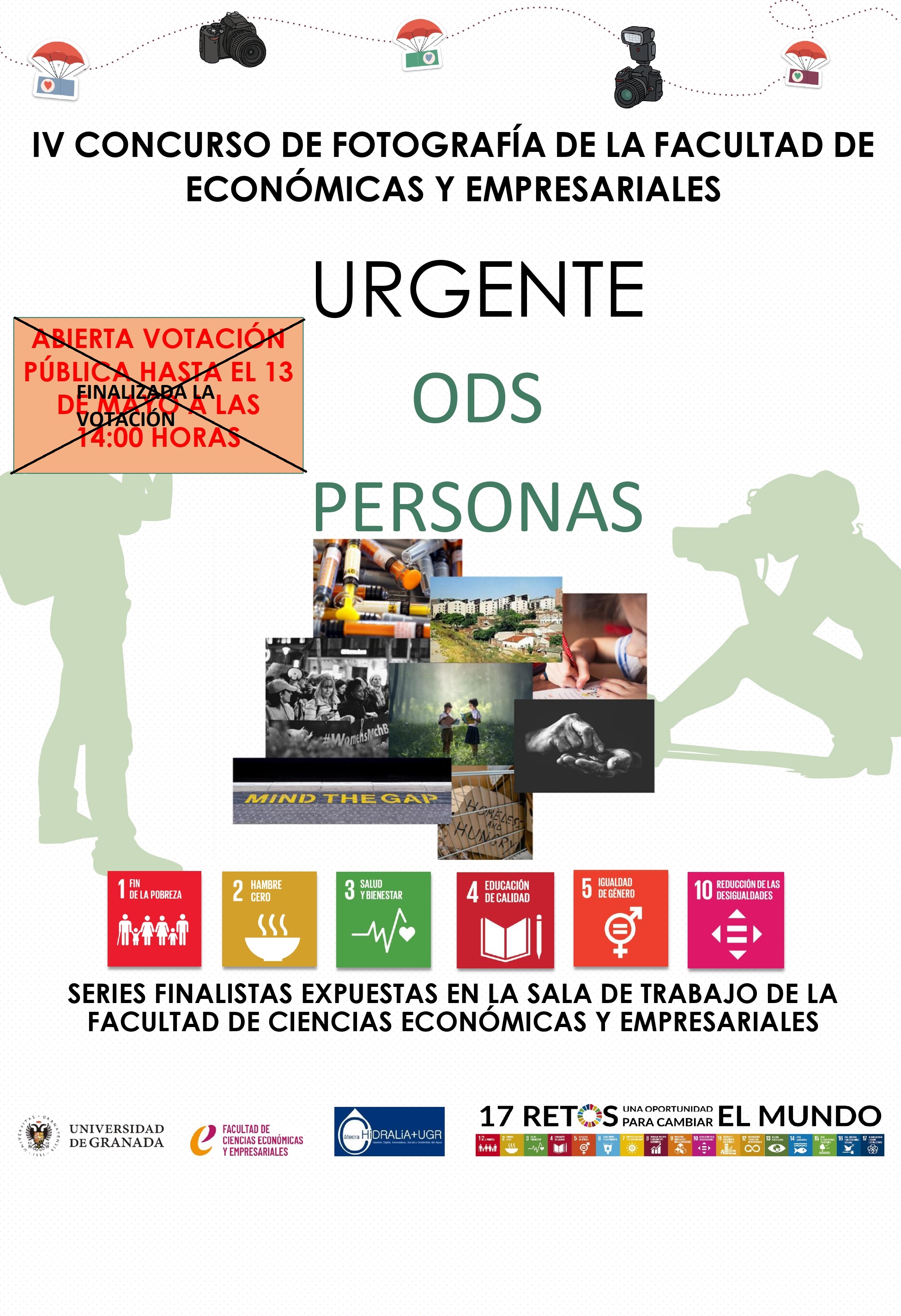 Cartel del IV Concurso de Fotografía “Urgente: ODS PERSONAS”