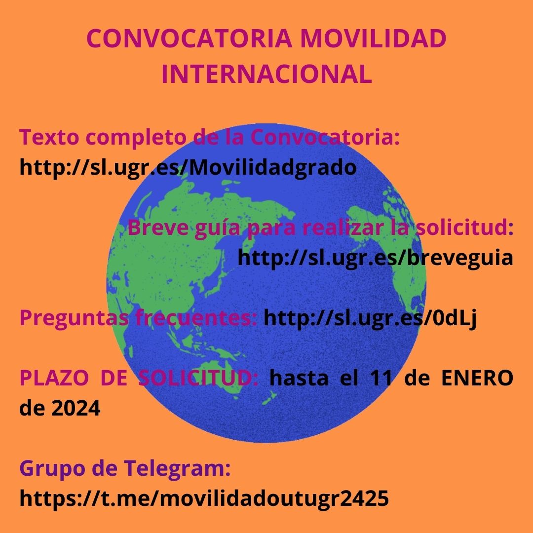 cartel de la Convocatoria de Movilidad Internacional