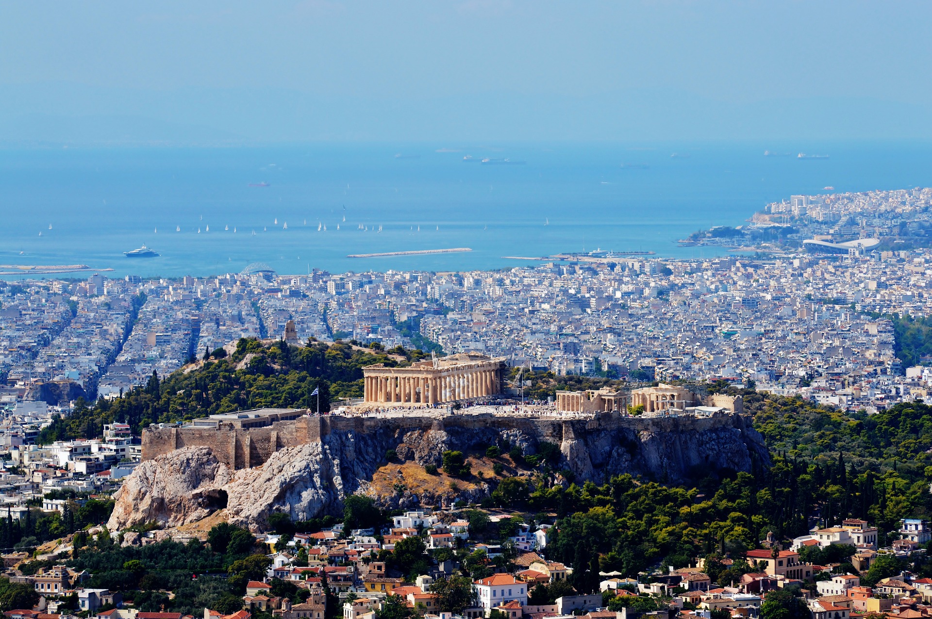 Imagen panorámica de Atenas (Grecia)