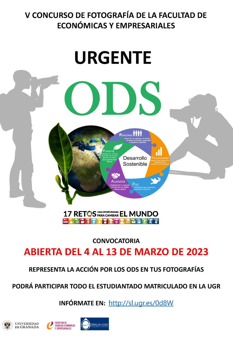 Cartel del V Concurso de Fotografía “Urgente: ODS”